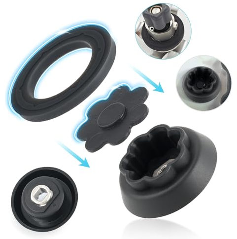 TGHongKy Acoplamiento De Engranaje con Flores para Silvercrest Monsieur Cuisine Plus SKMK 1200 C3/D4/E5 Engranaje, Base Cuchillas, Embrague Pieza 7 Dientes