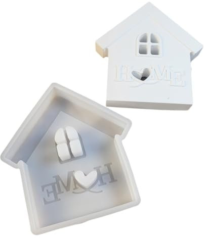 Moules en silicone en résine en forme de maison pour loisirs créatifs, décoration d'intérieur, béton, ciment et résine époxy