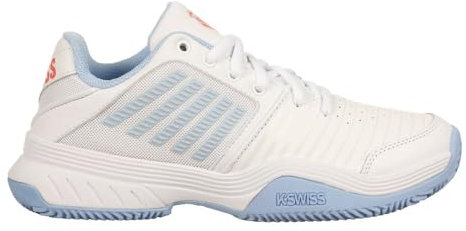 K-Swiss Damen Court Express HB Tennis Shoe, White/Open Air/Strawberry Ice, 40 EU