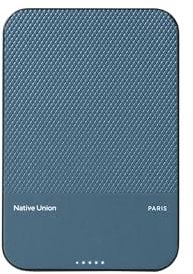 Native Union - Batería portátil (Re) Classic Power Bank | Magnética - Compatible con MagSafe 5000mAh 15W - Cable USB-C Incluido - iPhone 16, 16 Plus, 16 Pro, 16 Pro MAX, AirPods y más (Azul Marino)