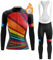 Abbigliamento Ciclismo Donna Invernale Completo Bici MTB,Maglia Ciclista Maglietta da Ciclo Termico Vello Giacca Manica Lunga e Salopette Pantaloni con 19D Gel Imbottiti,Tuta Bicicletta Strada|9,M