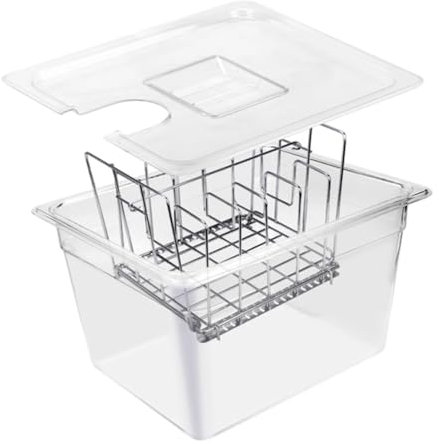 Asuinxurr Appareil de cuisson sous vide - Récipient de 11 l avec structure en acier inoxydable - Séparateurs amovibles