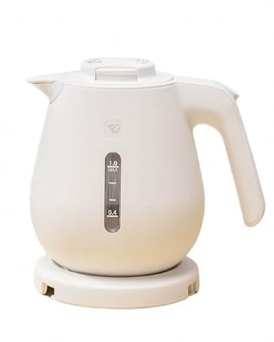Electric Kettle, 1.0L Capacity, White, Water Level Indicator