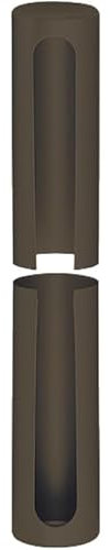 cyclingcolors 2x tapas protección para bisagras ventana puerta plástico fundas de ojal tubo decorativo, Plástico marrón de 20 mm de largo y 118 mm.