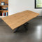 Esstisch 160x85 cm Holz 40mm Eiche-Optik, Spider Gestell schwarz, Baumkantentisch aus Holz, Casa Massiva