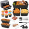 Stampo in silicone per friggitrice ad aria calda per Ninja AF500EU accessori Foodi Flexdrawer 10,4 l friggitrice ad aria calda AF500EU Flex Drawer Airfryer accessori 1 × 10,4 L e 2 × 5,2 L stampo in