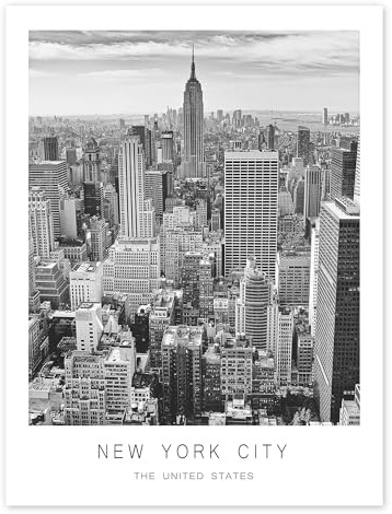 Posterlounge New York City Poster | 50 x 70 cm von Art Couture Schwarz-Weiß Wandbilder Wanddeko