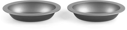 Salter Essentials 2-Piece Oval Deep Dish Set – Non-Stick Coating, Set of 2 Pie Dishes, Durable Carbon Steel, Dishwasher Safe, Easy Clean, Made in the UK, Lightweight, PFOA-Free, Air Fryer & Oven Safe | Carbon Steel, Non-Stick Coating, PFOA-Free, Dishwasher Safe, Air Fryer And Oven Safe, Made In The UK, Lightweight
