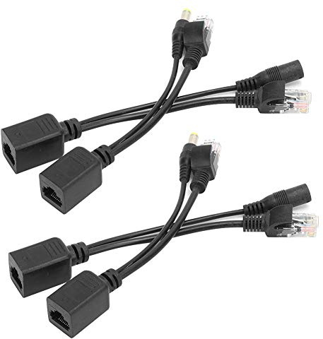 Ouitble PoE Splitter 2 Pair 12V RJ45 PoE Adapter Injector + Splitter, Passive Power over Ethernet Splitter Adapter IEEE802.3af 10/100Mbps for POE Network Camera