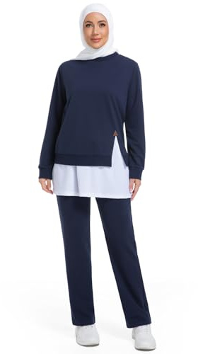 nadamuSun Muslima Sportkleidung Langarm als Freizeit Outfit für Damen Freizeit und Herbst