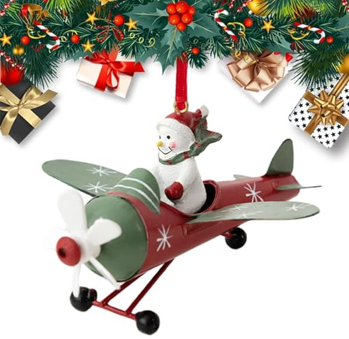 Christbaumschmuck | Weihnachtsmann/auf Flugzeug-Ornament, Weihnachtsbaum