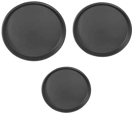 Pizza-Pfannen-Set, 3-teilig, 25,4 cm, 25,4 cm, 25,4 cm, 30,5 cm, 30,5 cm, 30,5 cm, 30,5 cm, 30,5 cm, 30,5 cm, antihaftbeschichtet, Pizzablech für den Ofen, Karbonstahl, Pi-Crisper, perfekt zum Backen