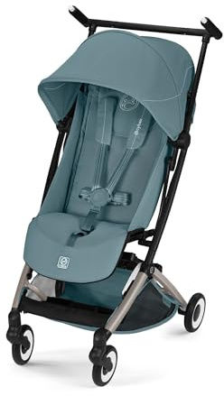 CYBEX Gold Reisebuggy LIBELLE, ab 6 Monaten-ca. 4 Jahre, Stormy Blue | Von ca. 6 Monaten bis ca. 4 Jahre, Ultraleicht, Einhand-Gurtsystem, Handgepäcktaugliche Größe, Kompatibel mit Babyschalen