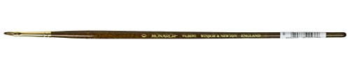 Winsor & Newton and 5504000 Monarch Filbert Brush, 0 Size, Pack of 3, Transparent