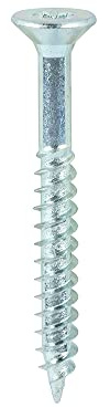 TIMCO Twin-Threaded Woodscrews - PZ - Double Countersunk - 10 x 1 3/4 - Zinc Plated - Box of 200