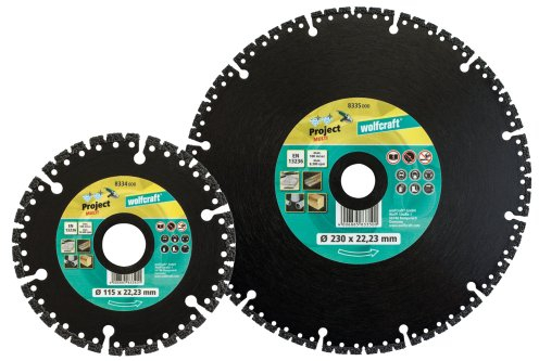 wolfcraft 1 Diamant-Trennscheibe Multi Durchmesser 115 x 22 mm, 8334000