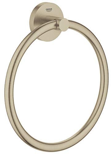GROHE Essentials - Handtuchring (langlebig, geeignet zum Bohren oder Kleben), nickel gebürstet, 40365EN1