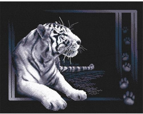 PANNA White Tiger Cross Stitch Kit J-0277