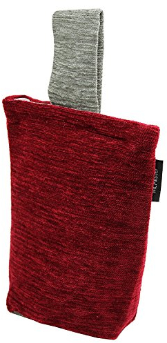 McAlister Textiles Alston Chenille | Designer Türstopper in Rot mit Grau | Deko Boden Türsack, Keil