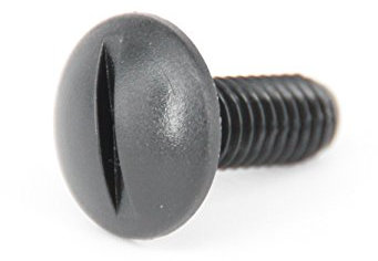 20 Stück Flachrundschrauben mit Schlitz NFE 27128 M6x10 PA schwarz/Nylon schwarz