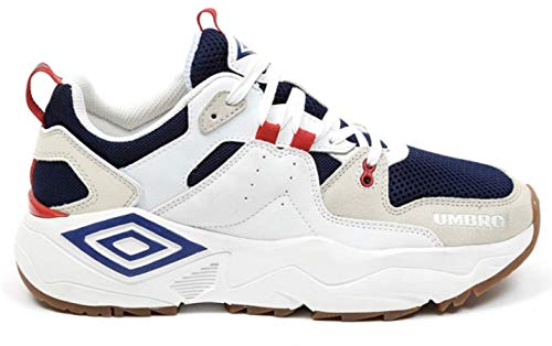 Umbro Herren Runner M Cross-Laufschuh, Weiß Blau, 42 EU