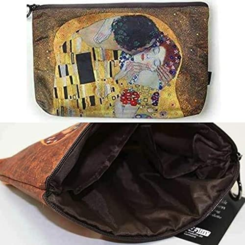 2er Set Fridolin Kosmetiktäschchen Kuss, Kulturtasche Kosmetiktasche Schminktäschchen Make-Up Bag Kulturbeutel