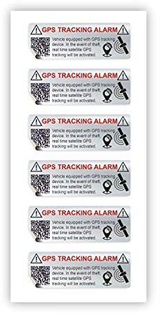 6 Stk GPS Tracking Aufkleber von Innen klebend und von Außen lesbar, Wetterfest & UV beständig