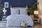NAUTICA HOME DARYA BLAU BETTWÄSCHE SET PERKAL SEERSUCKER 135X200 + 80X80 Kissenbezug