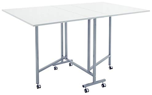 Sewing Online Bastel- und Schneidetisch Silber und Weiß