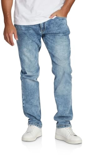 riverso Jeans Herren Stretch lang Straight Fit RIVChris Jeanshose Hose Blau w38, Farbe:Light Blue Denim (19200), Größe:38W/34L