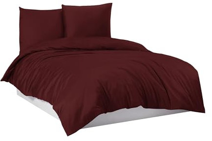 Mixibaby Bettwäsche Bettgarnitur Bettbezug 100% Baumwolle 135x200 155x220 200x220 200x200, Farbe:Braun, Größe:200 x 220 cm