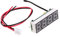 MISHITI Digitales Auto LED Elektronische Uhr Zeit Temperatur Spannung 3 in 1 Meter 12V 5-20V