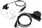 Topiky Walkie-Talkie-Headset, K-Head U94 PTT Air Duct Walkie-Talkie/Radio In-Ear-NATO-Kopfhörer, Transparenter Akustikrohr-Sicherheits-Ohrhörer mit PTT-Taste