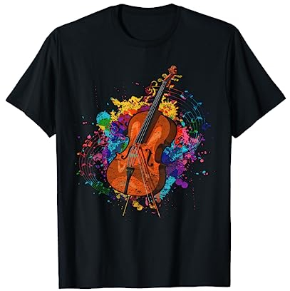 Cellist Klassische Musik Cellospieler Farbenfrohes Cello T-Shirt