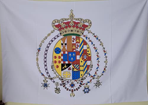 Generico Bandiera Regno delle Due SICILIE Tessuto Nautico Doppio Panno Senza Scritta F/R 100X140 CM Bianca