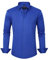 J.VER Men's Long Sleeve Dress Shirt Stretch Non Iron Solid Button Down Business Casual Regular Fit Formal Shirt Wedding Work Royal Blue L