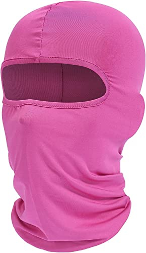 Sturmhaube Sommer Herbst Winter Balaclava für Outdoorsports Radfahren, Snowboarden, Skifahren, Motorrad Fahren UV-Schutz Winddicht Warm Gesichtshaube Skimaske Gesichtsmaske für Herren/Damen Rosenrot