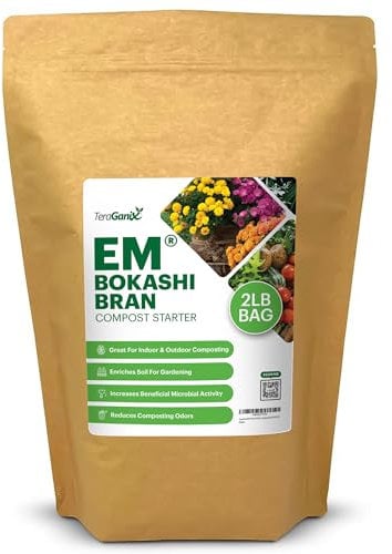 TeraGanix EM – Son Bokashi de qualité supérieure, accélérateur de Compost, mélange de Son de Riz, éliminateur d'odeurs, formulé par Le Dr Higa (Inventeur Bokashi), démarreur de Compost Bokashi pour