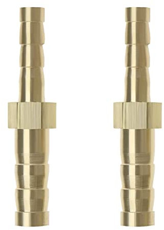 eMagTech 2pcs Réducteur de Barbe en Laiton 6mm à 4mm Raccord de Tuyau Adaptateur Tube Épisseur Menuisier Connecteur Convertisseur pour Tuyau d'air Tuyau d'eau Tuyau de Carburant Tuyau d'huile