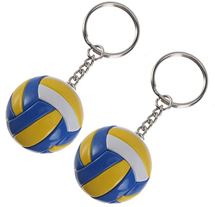 FOMIYES 2 Pièces Porte-clés De Volley-Ball Porte-clés Collection Sport Volley- Ball Partie Fournitures Porte-clés Joueur De Volley-Ball Équipe De Fille Suspendu Sacs Pâte Externe PU