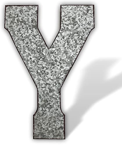 XXL 52cm Buchstabe Ziffer Zahl Zink Metall Dekoration Garten 3D Größe Y