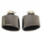 2 STÜCKE Oval Schräg Kohlefaser Auspuffblenden Endrohr Schalldämpfer Spitze Schwarz Rohr Breite 150mm Düse Auto Styling Edelstahl Schalldämpfer (Size : 63mm Inlet)