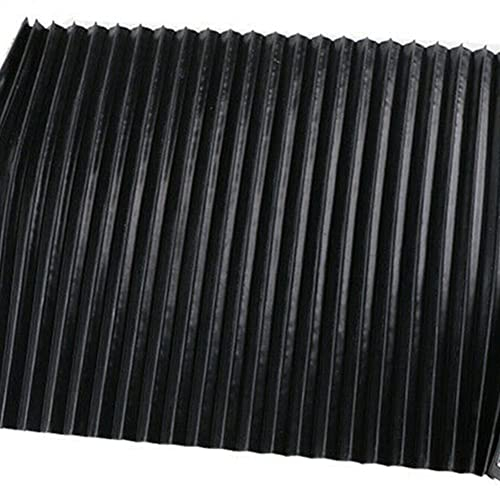 SPORTARC CNC-Maschinenschutz, Staubtuch, Fräsmaschine, flexibel, schützend, flach, Akkordeon-Faltenbalg-Abdeckung, Werkzeug, Schwarz, 140 mm