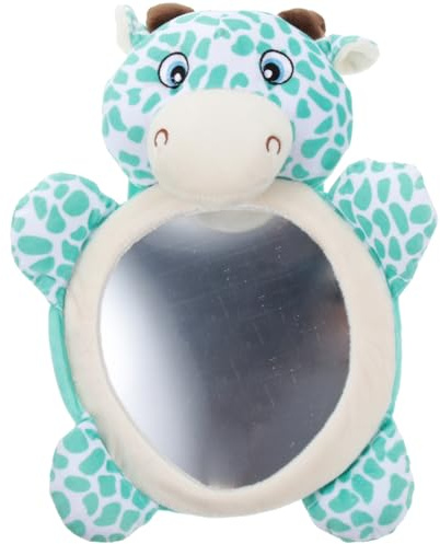 KOMBIUDA Baby Autospiegel Rücksitz Spiegel für Kleinkind mit Cartoon Design Praktischer Plüsch Säuglingsrückspiegel