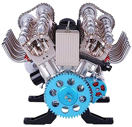 V8-Motor-Modellbausatz, Simulierter 8-Zylinder-Motor Aus Metall, Selbstmontage | Arbeiten Wie EIN Motor| Praktischer Unterricht, Stirlingmotormodell Für Kinder Und Erwachsene