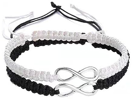 Meilleur Ami Bracelet à Cordon Ajustable - 2 Pcs pour Couple, Famille, Soeurs, Meilleurs Amis