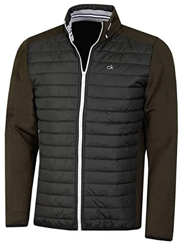 Calvin Klein Mens CK Hybrid Jacket - Khaki/Dark Khaki - XL