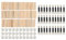 Tissting 126 Pièces Raccord Meuble Kit de Fixations Minces Goujons avec Assemblage de Vis 3 en 1 Raccords à Came écrous épais Vis Boulons Attaches Excentriques Connecteurs pour Armoire, Tiroir