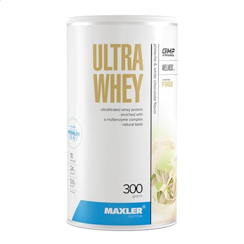 Maxler Ultra Whey Protein - Whey protéines - Proteine whey isolate - Proteine isolate poudre - Proteine in Polvere Pistacchio & Cioccolato Bianco - 300g di proteine