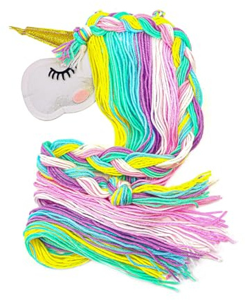 POFET Haarspangen Aufbewahrung Mädchen Einhorn Haarreifen Halter Kinder Haarschmuck Haarreif Halterung Organizer Regenbogen Garn Quasten Dekorationen